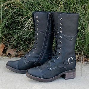 TAOS tall crave boot-size 38/7-7.5-black